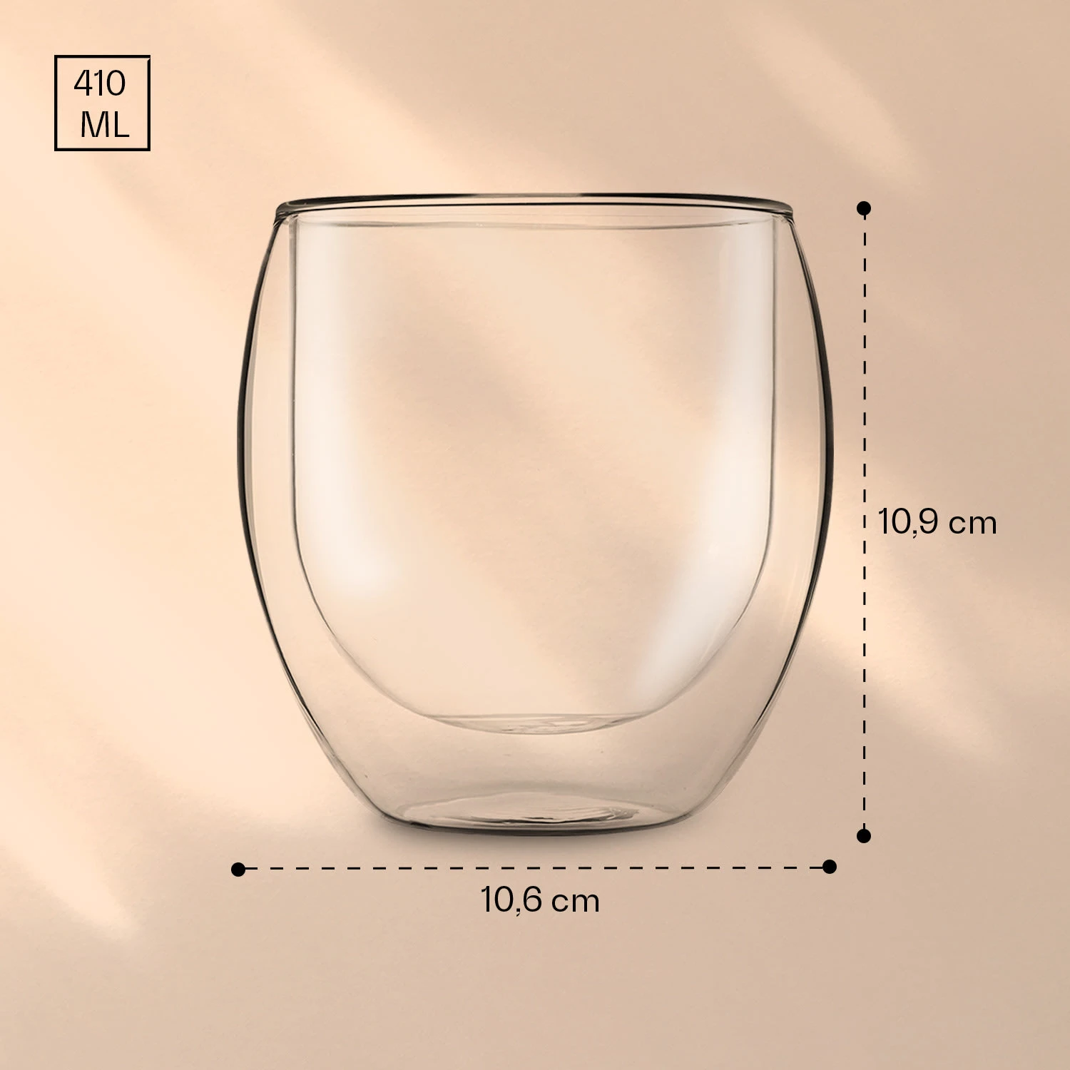 DUOS Jumbo Doppelwandiges Glas 410 Ml Thermofunktion Edelstahl-Löffel 7 DUOS Jumbo Doppelwandiges Glas 410 Ml Thermofunktion Edelstahl-Löffel – Bild 7