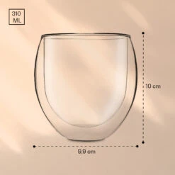 DUOS Jumbo Doppelwandiges Thermoglas 310ml Borosilikatglas Handgemacht -Küche Zu Hause 10040374 yy 0006 logo