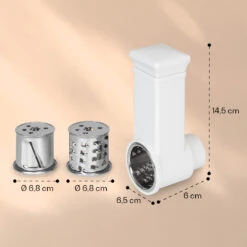 Renata Salat-Reibeaufsatz Zubehör Grob, Mittel, Fein -Küche Zu Hause 10040501 yy 0004 dimensions