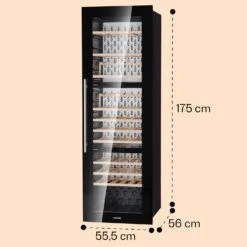 Vinsider 89 Built-In Trio Built-In Weinkühlschrank 5 – 18 °C Touch-Bedienfeld Holzregale -Küche Zu Hause 10040720 yy 0008 dimensions