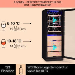 Barossa 123 Duo Weinkühlschrank 123 Fl 226 Ltr 2 Zonen Touch-Steuerung -Küche Zu Hause 10040721 de 0003 usp
