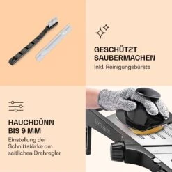 Mandoline Küchenhobel Inkl. Wellenschnitt Edelstahl 1 Bis 9 Mm Julienne-Schneider -Küche Zu Hause 10040836 de 0004 logo