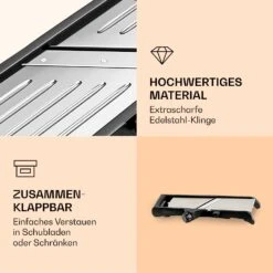 Mandoline Küchenhobel Inkl. Wellenschnitt Edelstahl 1 Bis 9 Mm Julienne-Schneider -Küche Zu Hause 10040836 de 0005 logo