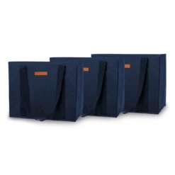 Einkaufstasche 3er Set Wiederverwendbar Waschbar Faltbar Verstärkt