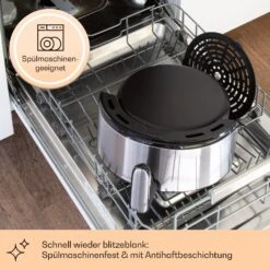 Klarstein Crisp-Pro 4,3L Air Fry Stainless Steel -Küche Zu Hause 10041145 de 0004 logo