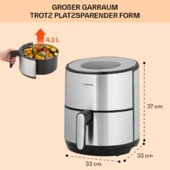 Klarstein Crisp-Pro 4,3L Air Fry Stainless Steel -Küche Zu Hause 10041145 de 0006 logo