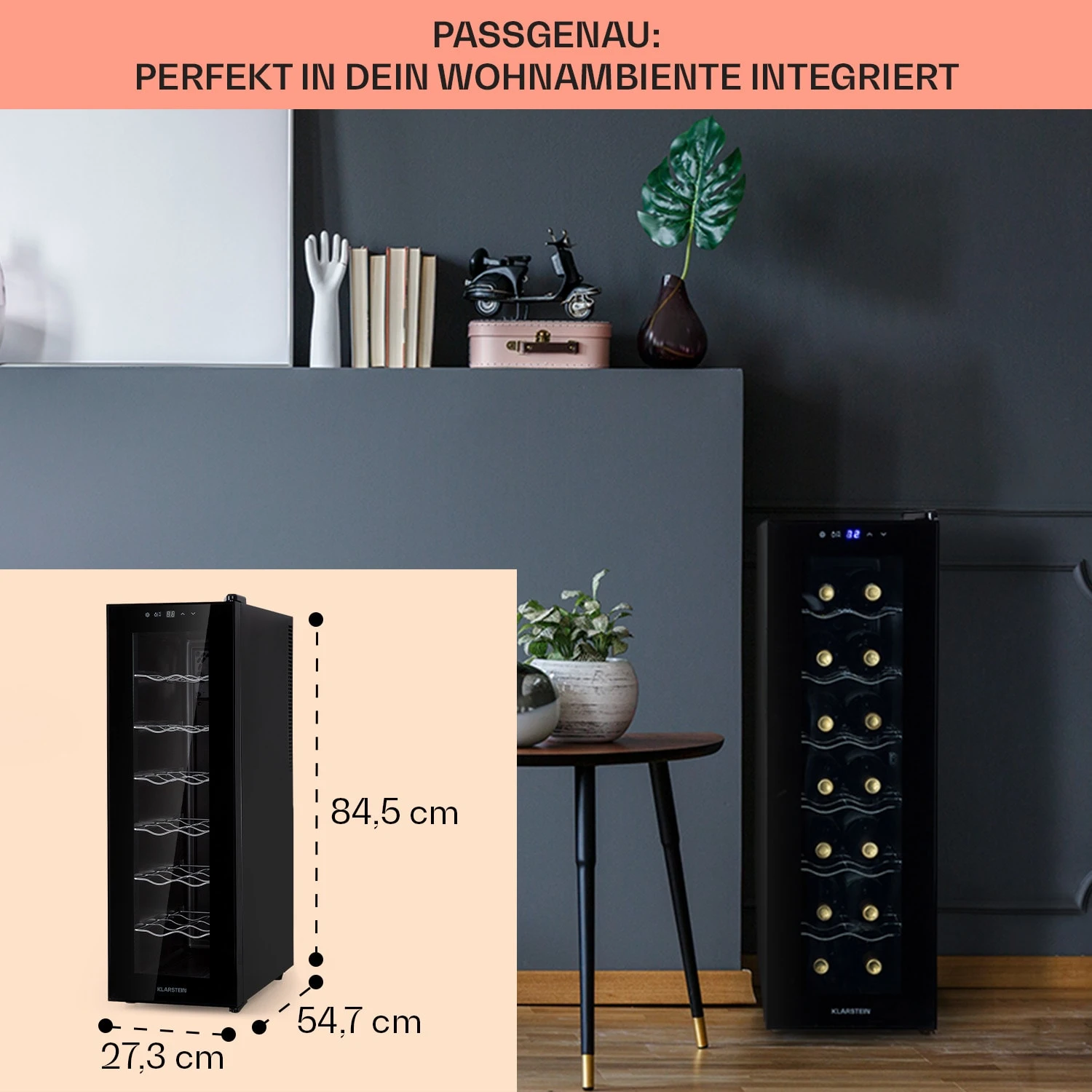 Barolo 14 Slim Uno Weinkühlschrank 46 Ltr 14 Flaschen 11-18°C SingleZone 6 Barolo 14 Slim Uno Weinkühlschrank 46 Ltr 14 Flaschen 11-18°C SingleZone – Bild 6
