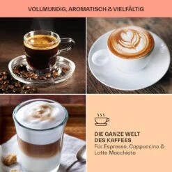 BellaVita Kaffeemaschine 3-in-1 1450 W 20 Bar Milchschäumer 13 BellaVita Kaffeemaschine 3-in-1 1450 W 20 Bar Milchschäumer -Küche Zu Hause 10041240 de 0007 usp