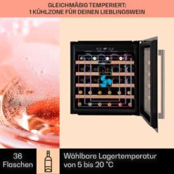 Vinsider 36 Built-In Uno Einbau-Weinkühlschrank 36 Flaschen 92 Ltr Edelstahl -Küche Zu Hause 10041288 de 0003 usp
