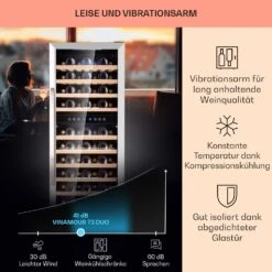 Vinamour 73 Duo Weinkühlschrank 2 Zonen 192 L/73 Flaschen 5-18°C Touch -Küche Zu Hause 10041314 de 0004 logo