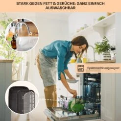 Combo Air Grill-Heißluftfritteuse 5 Programme 1500 Watt 4,5 L Grillkorb 2,5 L Frittierkorb -Küche Zu Hause 10041331 de 0006 usp