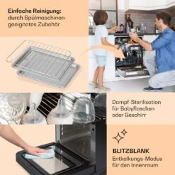 Vita Pro Heißluftfritteuse Dampfgaren 2450 W 18 Ltr 800 Ml Wassertank 11 Vita Pro Heißluftfritteuse Dampfgaren 2450 W 18 Ltr 800 Ml Wassertank -Küche Zu Hause 10041333 de 0005 usp