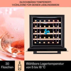 Vinsider 30 Built-In Uno Einbau-Weinkühlschrank 30 Flaschen 77 Ltr Edelstahl -Küche Zu Hause 10041357 de 0003 usp