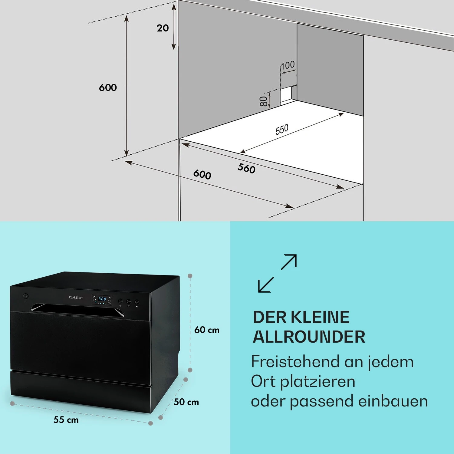 Havasia UV 8 Geschirrspüler UV-Licht Freistehend / Einbau 1620W 5 Havasia UV 8 Geschirrspüler UV-Licht Freistehend / Einbau 1620W – Bild 5