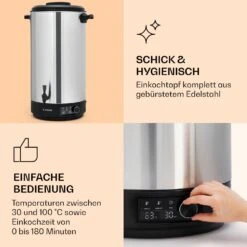 Abbey 60 Einkochautomat Getränkespender 60L 100°C 180min Edelstahl -Küche Zu Hause 10041840 de 0004 logo