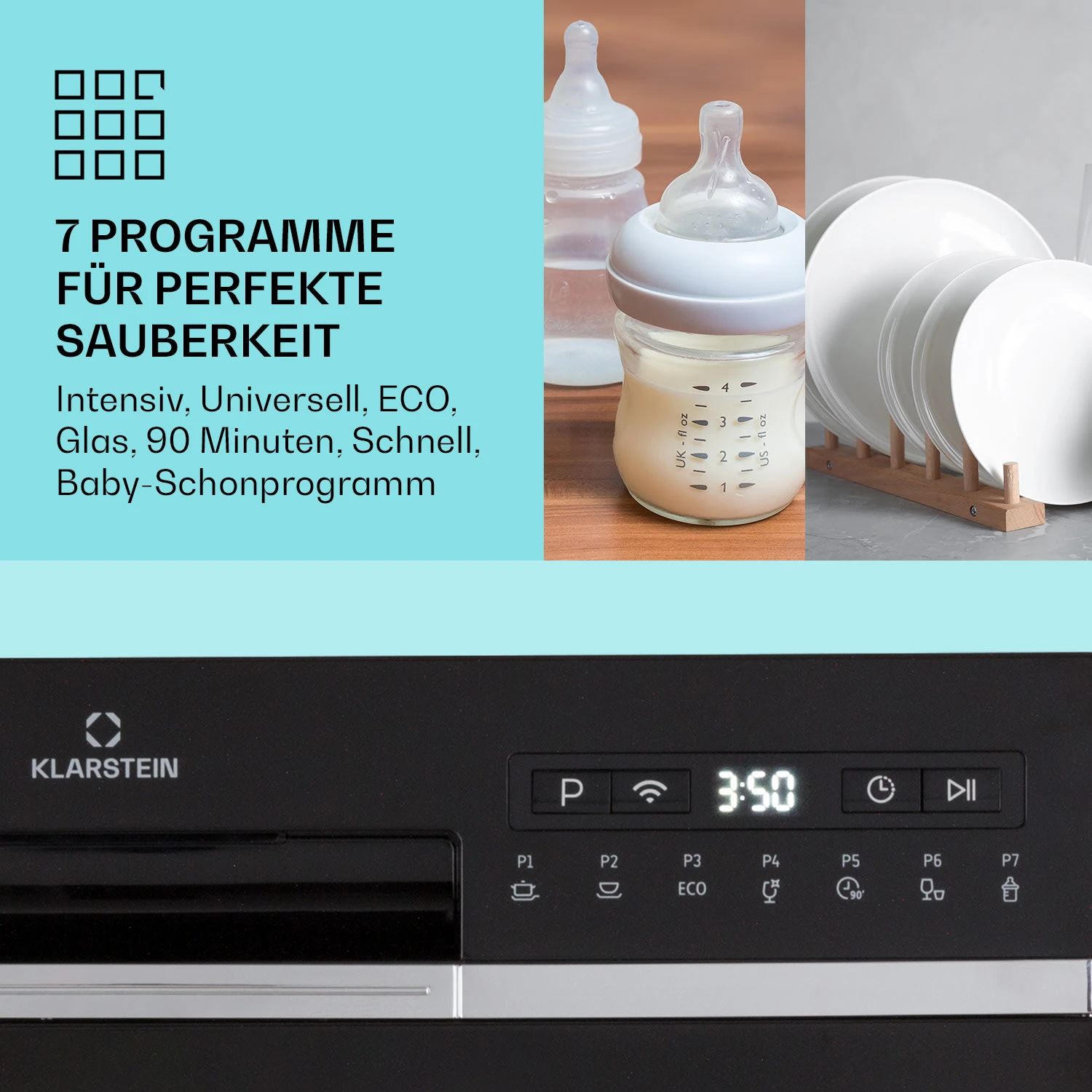 Amazonia 6 Smart Geschirrspüler App-Steuerung Freistehend 1380W 3 Amazonia 6 Smart Geschirrspüler App-Steuerung Freistehend 1380W – Bild 3