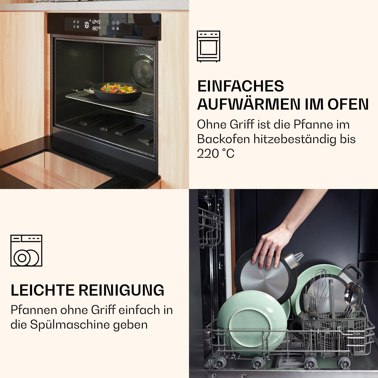 Noto Endurance Bratpfanne Ø24 Cm Geschmiedetes Aluminium Abnehmbarer Griff 7 Noto Endurance Bratpfanne Ø24 Cm Geschmiedetes Aluminium Abnehmbarer Griff – Bild 7