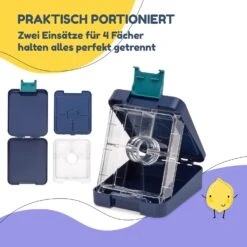 Klarstein Schmatzfatz Easy Snackbox 4 Fächer 18 X 15 X 5 Cm (BxHxT) -Küche Zu Hause 10045069 de 0004 usp