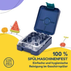 Klarstein Schmatzfatz Easy Snackbox 4 Fächer 18 X 15 X 5 Cm (BxHxT) -Küche Zu Hause 10045069 de 0005 usp