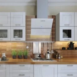 Aurea VII Dunstabzugshaube Umluftset 60cm Aktivkohlefilter Weiß -Küche Zu Hause 60002224 yy 0003 ambient Klarstein Aurea VII Abzugshaube 60cm reedit