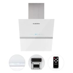 Aurea VII Dunstabzugshaube Umluftset 60cm Aktivkohlefilter Weiß -Küche Zu Hause 60002224 yy 0004 detail Klarstein Aurea VII Abzugshaube 60cm