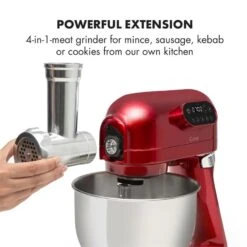 Curve Plus Küchenmaschinen-Set | 5l | 4-in-1 Fleischwolf | Rot -Küche Zu Hause 60002329 yy 0008 logo Klarstein Curve Plus Kuechenmaschinen Set rot reedit