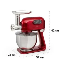 Curve Plus Küchenmaschinen-Set | 5l | 4-in-1 Fleischwolf | Rot -Küche Zu Hause 60002329 yy 0012 logo Klarstein Curve Plus Kuechenmaschinen Set rot