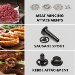 Curve Plus Küchenmaschinen-Set | 5l | 4-in-1 Fleischwolf | Silber -Küche Zu Hause 60002330 yy 0003 logo Klarstein Curve Plus Kuechenmaschinen Set silber