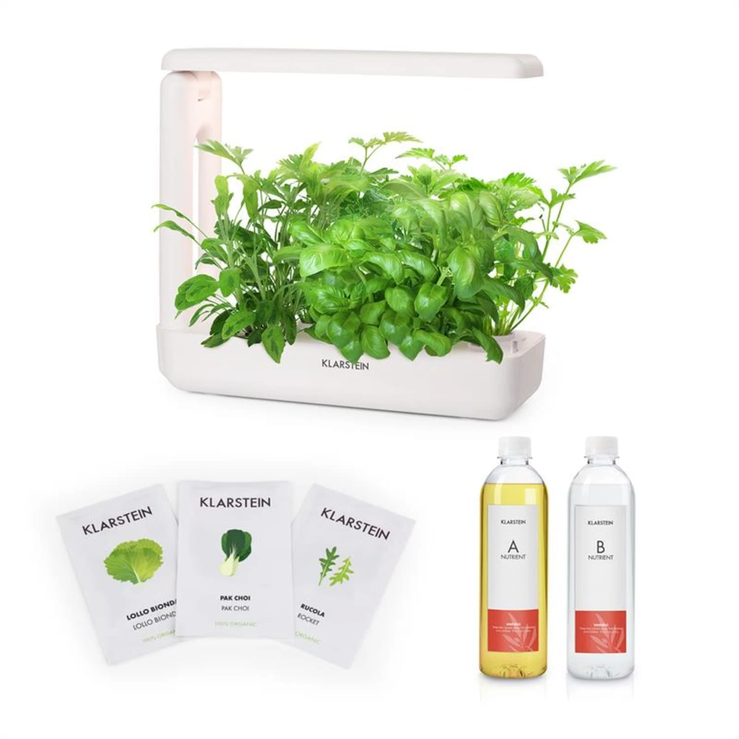 GrowIt Cuisine Starter Kit Salad 12 Pflanzen 25W LED 2Ltr Salad-Seeds Nährlösung 1 GrowIt Cuisine Starter Kit Salad 12 Pflanzen 25W LED 2Ltr Salad-Seeds Nährlösung