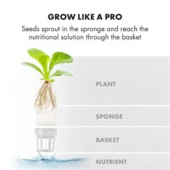 GrowIt Cuisine Starter Kit Salad 12 Pflanzen 25W LED 2Ltr Salad-Seeds Nährlösung 19 GrowIt Cuisine Starter Kit Salad 12 Pflanzen 25W LED 2Ltr Salad-Seeds Nährlösung -Küche Zu Hause 60002417 yy 0009 logo Klarstein GrowIt Cuisine Smart Indoor Garden