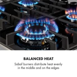 Kalahari Ignito Einbau-Ofen-Set Elektro / Gas 68Ltr Schwarz Edelstahl -Küche Zu Hause 60002586 yy 0008 logo Klarstein Ignito 4 Zonen Gaskochfeld schwarz