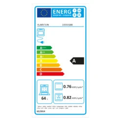 Gusteau Ignito Einbau-Ofen-Set Elektro / Gas 64Ltr Schwarz Edelstahl -Küche Zu Hause 60002595 energy label