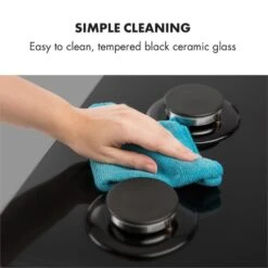 Gusteau Ignito Einbau-Ofen-Set Elektro / Gas 64Ltr Schwarz Edelstahl -Küche Zu Hause 60002595 yy 0010 logo Klarstein Ignito 4 Zonen Gaskochfeld schwarz