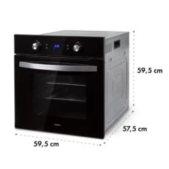 Gusteau Ignito Einbau-Ofen-Set Elektro / Gas 64Ltr Schwarz Edelstahl -Küche Zu Hause 60002595 yy 0012 logo Klarstein Gusteau Elektrischer Einbaubackofen schwarz