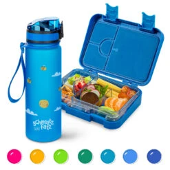 Schmatzfatz Frühstücksset Lunchbox & Trinkflasche Tritan Dicht BPA-frei